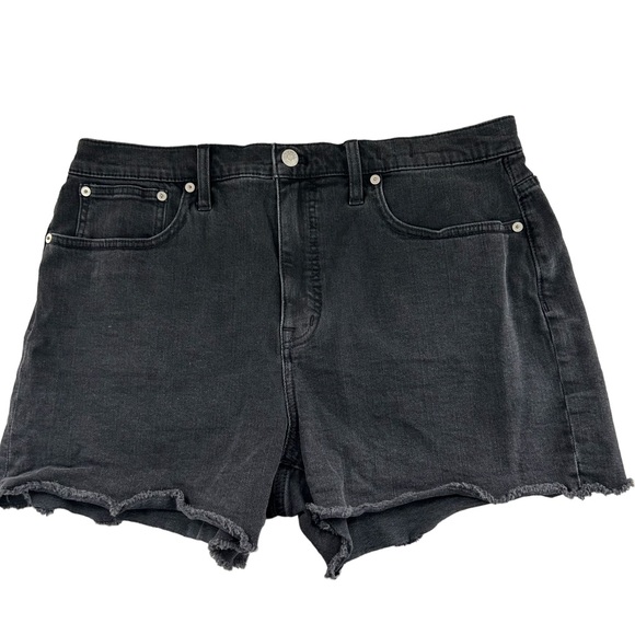 MADEWELL Black Denim High Rise Jean Shorts 31 - Picture 5 of 10